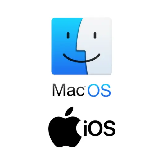 Logos do macOS e iOS